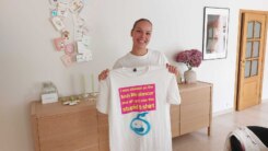 Pas bevallen Esther (28) danst Lush Life-dansje met Zara Larsson (28) op Pukkelpop