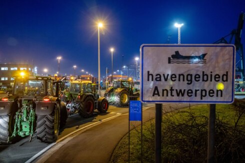 Boerenprotest Haven Antwerpen