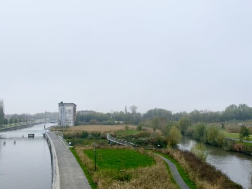 Harelbeke mist mistig weer bewolkt