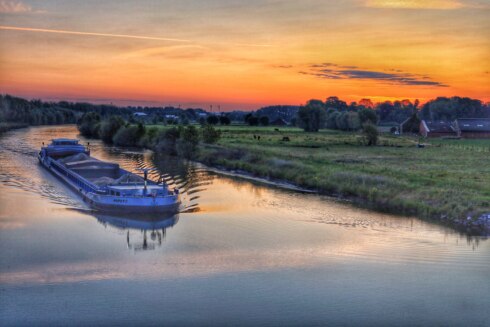 weer Bissegem zonsondergang