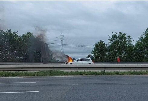 Brandende auto