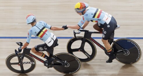 Shari Bossuyt en Kopecky WK Baanwielrennen