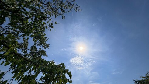 Weerfoto Zon Blauwe Lucht
