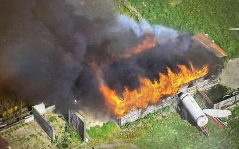 Brand loods Dronebeeld: Citymesh