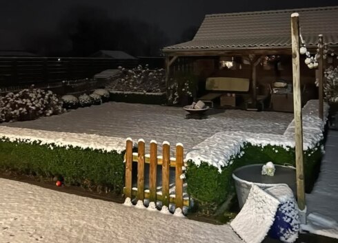 Sneeuw weerfoto