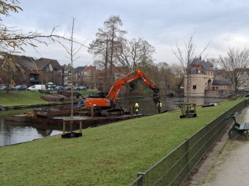 baggerwerken vesten Brugge