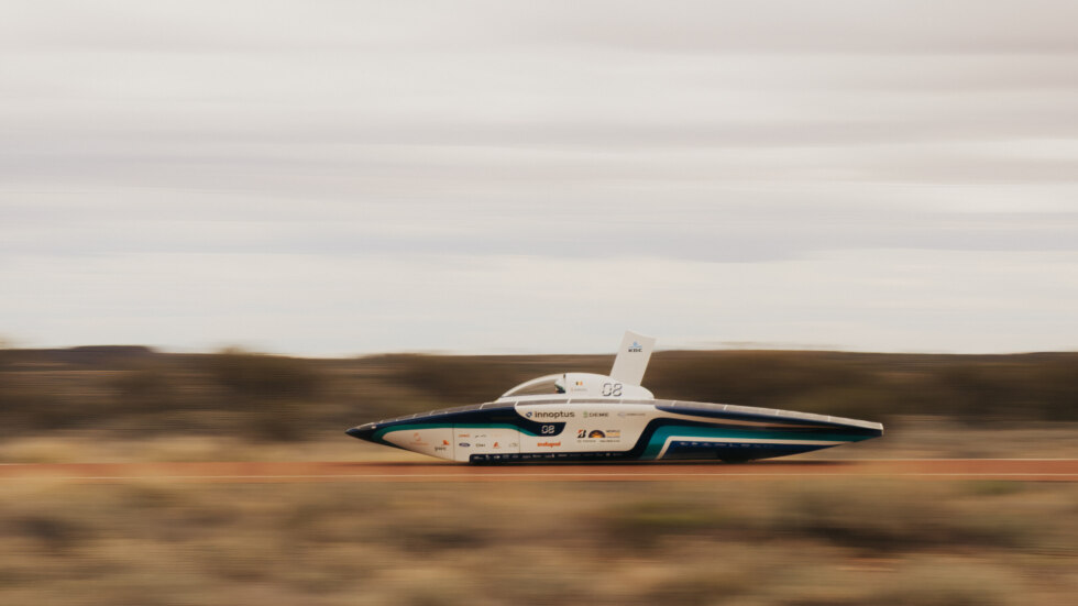 Zonnewagen Lars Crommelinck voor Innoptus Solar Team 2025 Australia