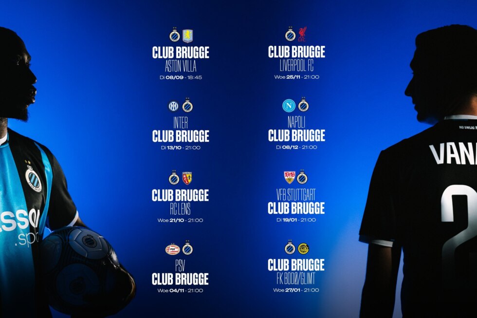 Club Brugge speelschema