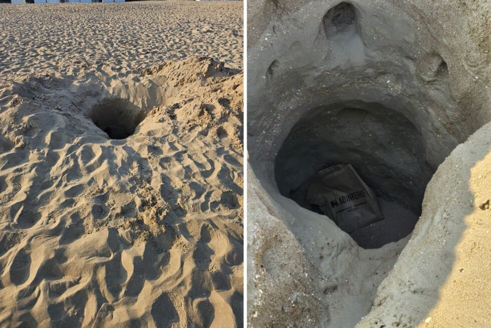 Putten strand De Panne