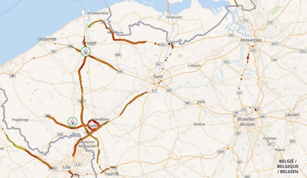 Sneeuw verkeer