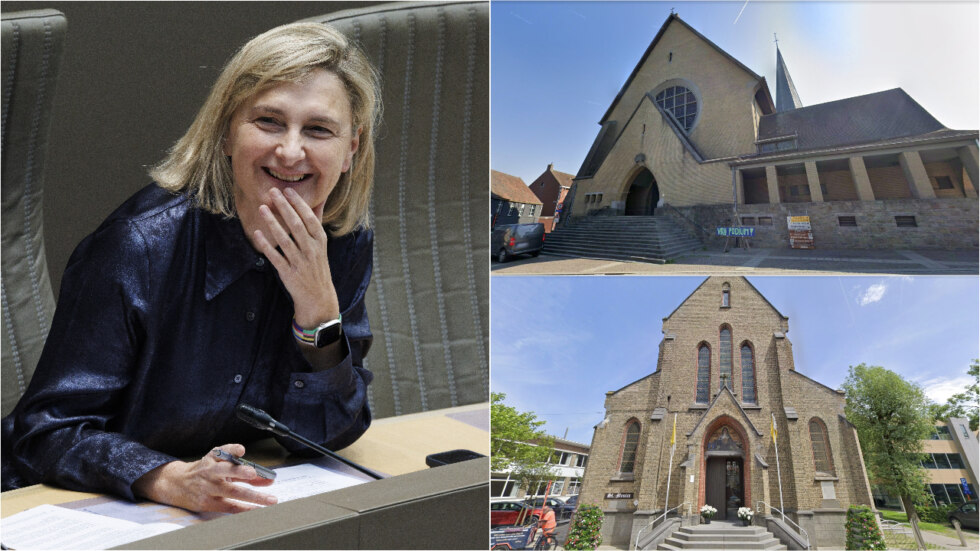 Vlaams minister Hilde Crevits kent 175.000 euro toe voor renovatiewerken aan Sint-Amanduskerk in Zwevegem en Sint-Monicakerk in de Haan
