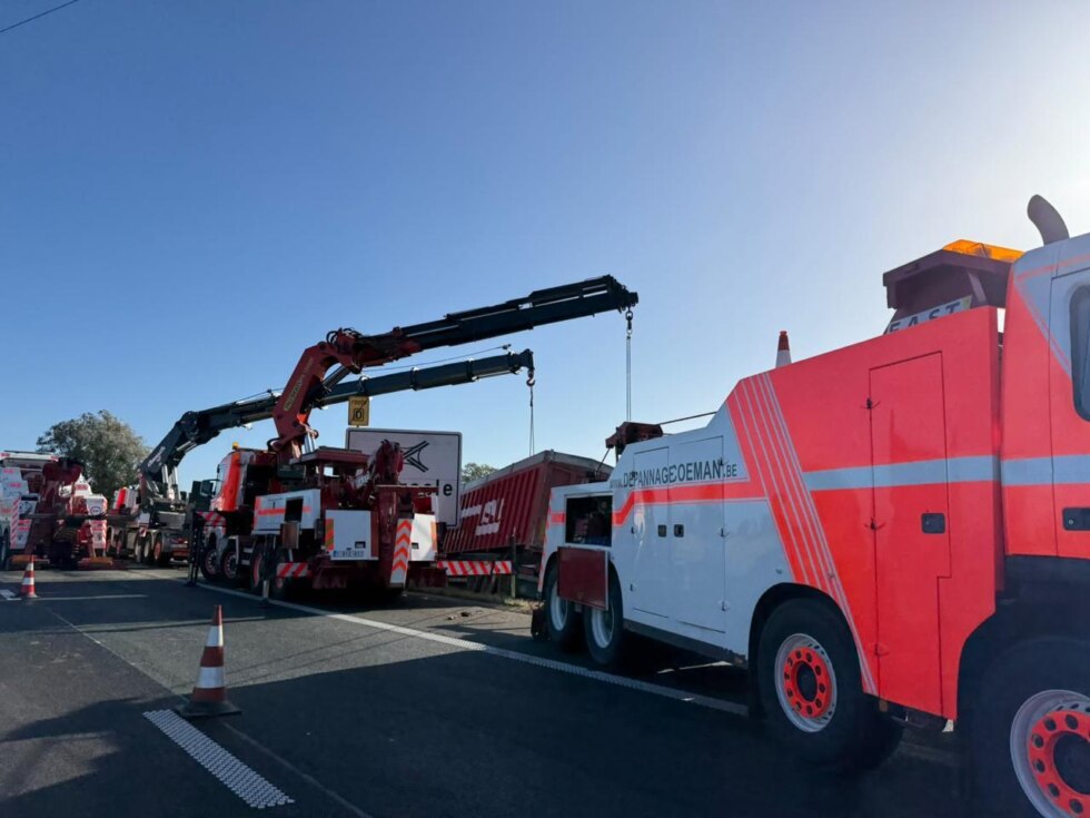 Ongeval Moorsele vrachtwagen bieten