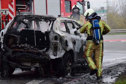 2020-03-15 00:00:00 - Voertuigbrand op afrit A19 in Zonnebeke