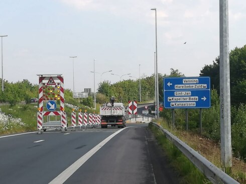 2018-05-22 00:00:00 - Afrit Stasegem R8 afgesloten tot eind juni