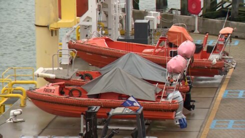 2019-09-26 00:00:00 - Reddingsoefening op zee met een noodbaken en satelliet