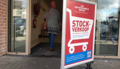 2019-10-24 00:00:00 - Uitverkoop Aldi Kortrijk vroeger afgelopen dan gepland