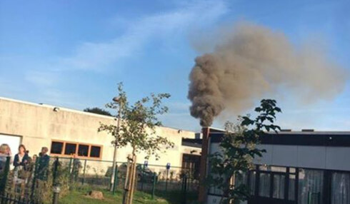 2018-10-16 00:00:00 - Evacuatie na brand in school in Avelgem