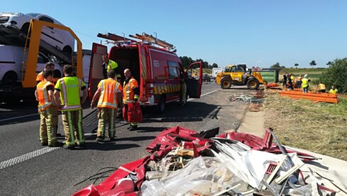 2018-06-20 00:00:00 - Hinder op E403 na kantelen vrachtwagen