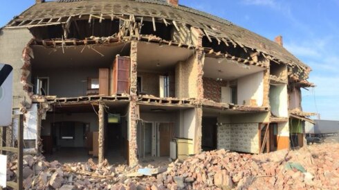2018-04-17 00:00:00 - Huizen tegen de vlakte op kruispunt Belgiek