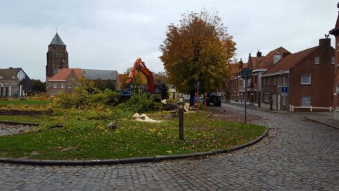 2020-10-05 00:00:00 - Bomen gerooid op Dries in Kemmel
