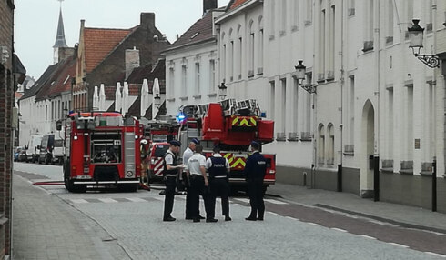 2018-06-12 00:00:00 - Brand in elektriciteitscabine VTI Brugge