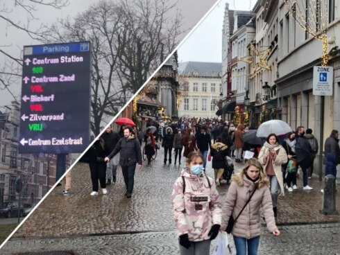 2021-12-19 00:00:00 - Grote drukte voor kerstshoppen in Brugge