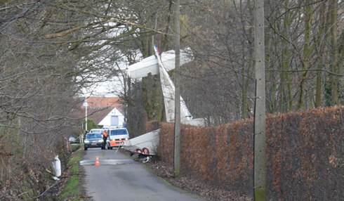 2018-02-12 00:00:00 - Sportvliegtuigje stijgt op in Wevelgem en crasht in Hasselt