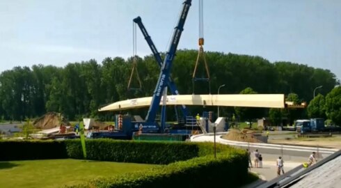 2018-05-26 00:00:00 - Werken fietsersbrug N36 in laatste rechte lijn