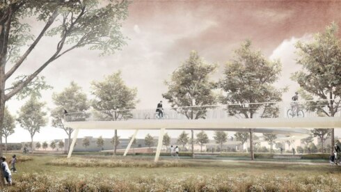2019-06-19 00:00:00 - Voorontwerpen klaar voor nieuwe Leiebrug in Menen - fietsbrug.jpg
