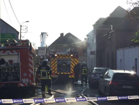2017-11-22 00:00:00 - Brand in Het Brouwershof in Stasegem