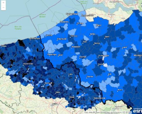 2021-04-08 00:00:00 - Nieuwe kaart biedt duidelijkheid over corona in grensregio