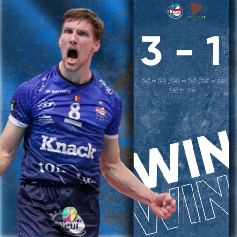 2023-02-09 00:00:00 - CEV Cup: Roeselare neemt optie op halve finales na 3-1 thuiszege