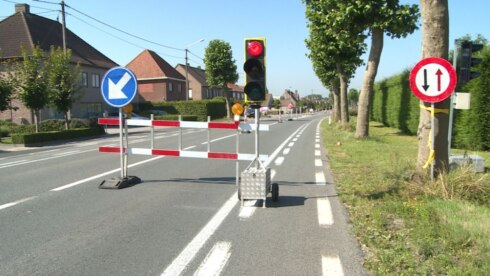 2016-08-17 00:00:00 - Werken aan kruispunt N35 in Kortemark