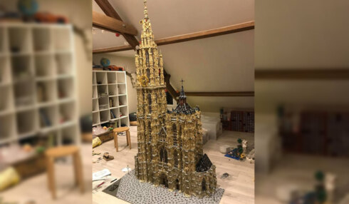 2018-10-31 00:00:00 - Legoman bouwt vijf jaar aan replica kathedraal