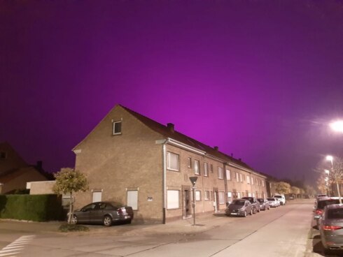 2019-10-01 00:00:00 - Hemel boven Roeselare kleurt paars