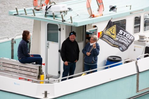 2018-06-18 00:00:00 - Vissers voeren actie tegen pulsvisserij