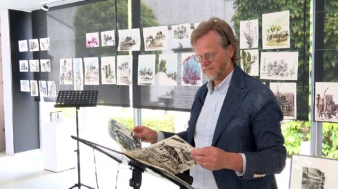 2023-06-07 00:00:00 - Afgebrande Notre Dame in tientallen schetsen en aquarellen te zien in Veurne