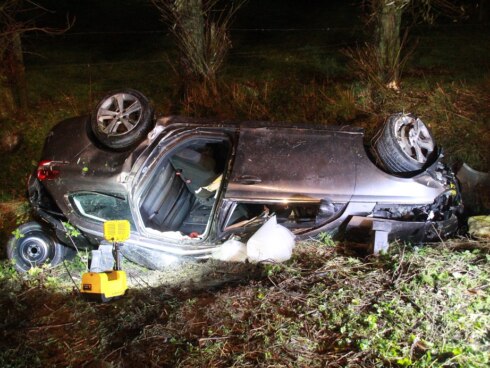 2019-12-27 00:00:00 - Chauffeur overlijdt nadat wagen 10 meter naar beneden tuimelt