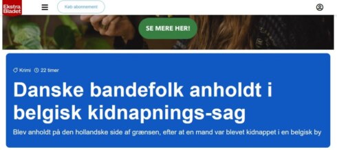 2021-09-21 00:00:00 - Deense drugsbende ontvoert Oostendenaar (23) naar Nederland
