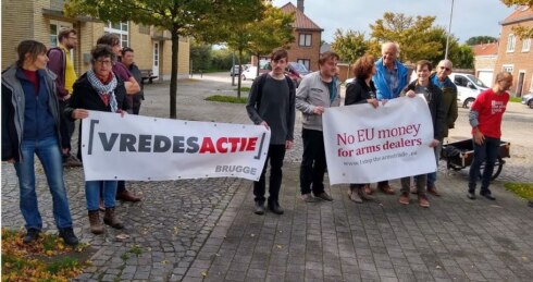 2019-10-13 00:00:00 - Protest tegen Amerikaans legermaterieel in Zeebrugge