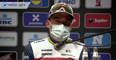 2020-10-11 00:00:00 - Winnaar Pedersen en Yves Lampaert reageren na Gent-Wevelgem