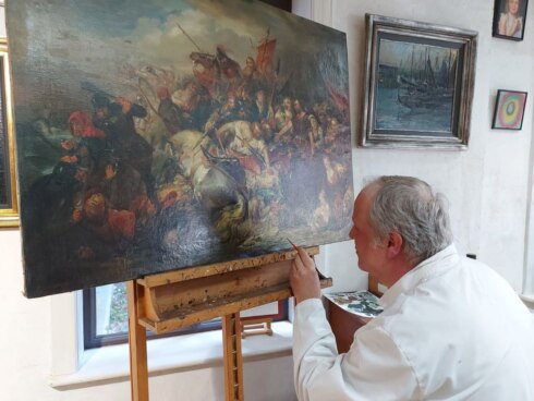 2021-04-14 00:00:00 - Kortrijk laat belangrijk schilderij restaureren