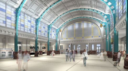 2016-09-16 00:00:00 - Stationshal Oostende krijgt opnieuw kleur