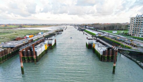 2023-02-14 00:00:00 - Werken stormvloedkering Nieuwpoort weer van start