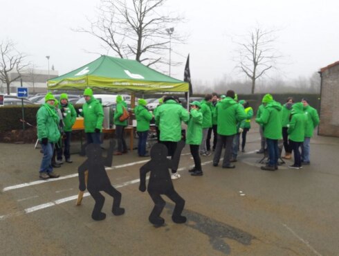 2018-03-05 00:00:00 - Actie bij Sint-Idesbald tegen agressie en personeelstekort