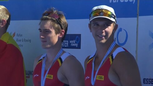 2022-08-01 00:00:00 - Roeier Tristan weer thuis in Brugge na WK-titel in Italië