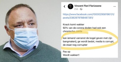 2021-01-06 00:00:00 - Chef-kok na bedreiging aan viroloog Van Ranst: "Het was misplaatst"