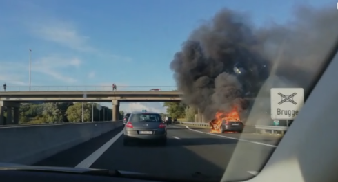 2020-08-29 00:00:00 - Zware autobrand op E403 in Brugge