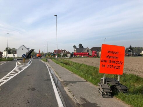 2022-04-19 00:00:00 - Werken voor veiliger kruispunt in Ruddervoorde