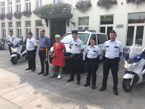 2018-08-30 00:00:00 - Politie Wervik huldigt slachtoffer Spa